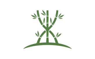 Bamboo tree logo vector v14