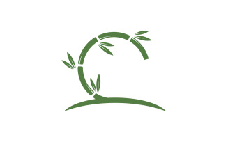 Bamboo tree logo vector v18