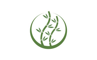 Bamboo tree logo vector v23