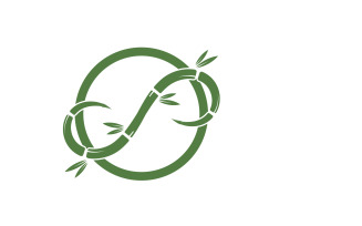 Bamboo tree logo vector v25