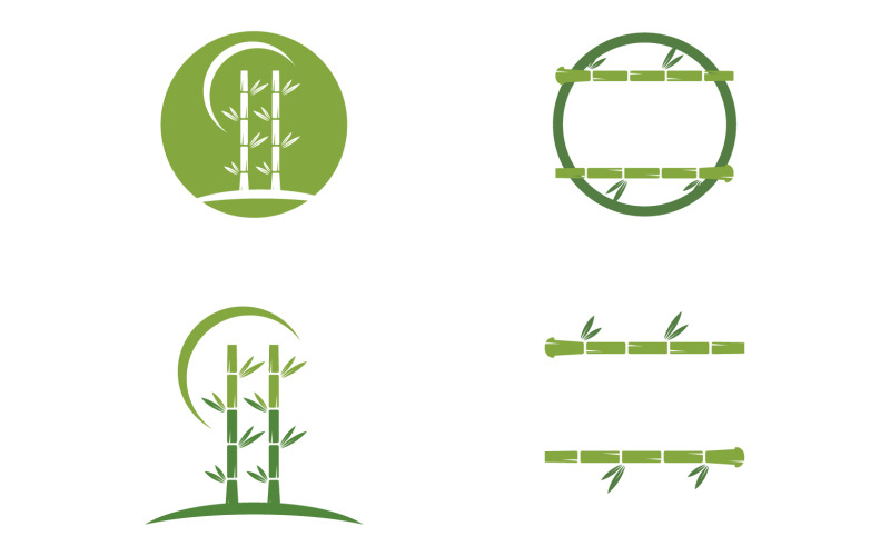 Bamboo tree logo vector v35 Logo Template