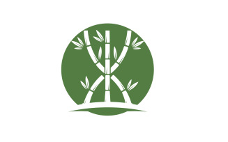 Bamboo tree logo vector v5