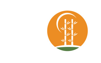 Bamboo tree logo vector v8