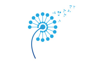 Dandelion flower beauty logo vector v3