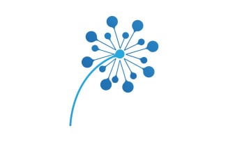 Dandelion flower beauty logo vector v5
