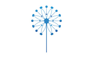 Dandelion flower beauty logo vector v7
