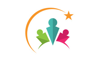 Family care people team success human character community logo v21
