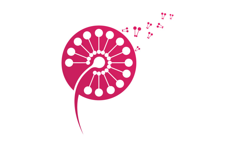 Dandelion flower beauty logo vector v12 Logo Template