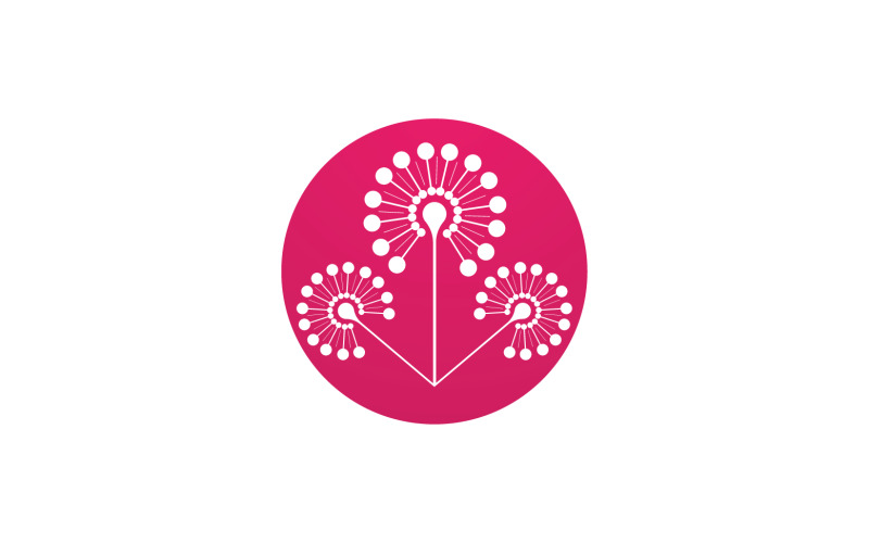Dandelion flower beauty logo vector v17 Logo Template