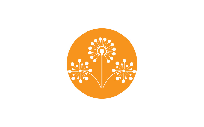 Dandelion flower beauty logo vector v18 Logo Template