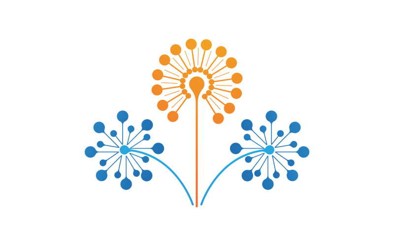 Dandelion flower beauty logo vector v9 Logo Template