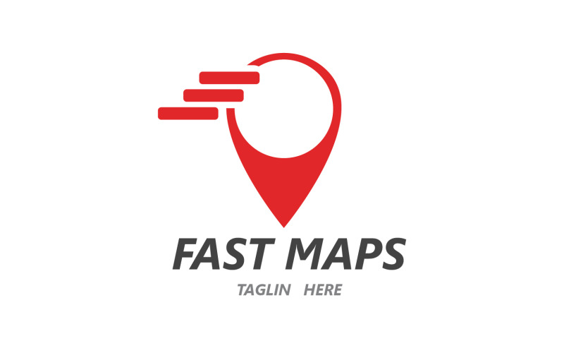 Maps location icon logo share v1 Logo Template