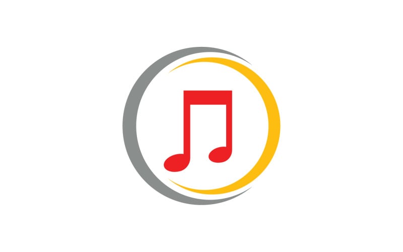 Music sound player app icon logo v5 Logo Template