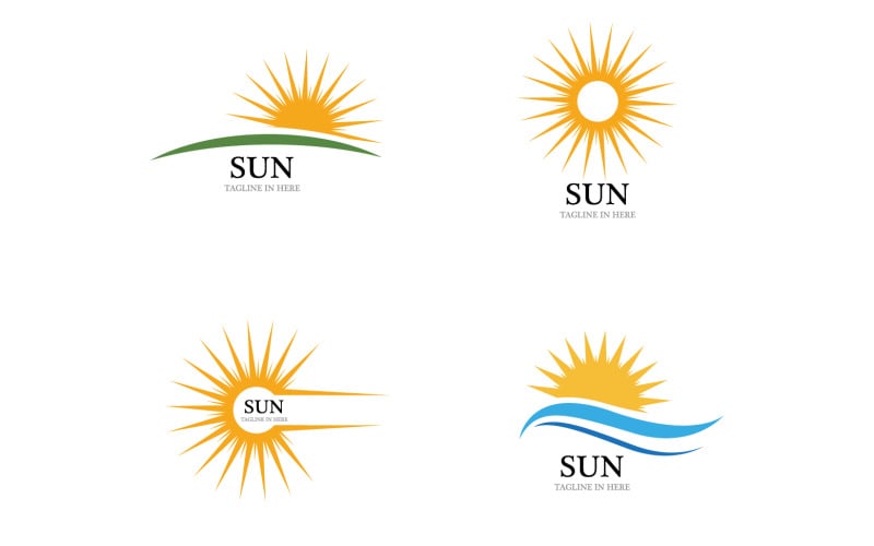 Sun logo nature vector v10 Logo Template