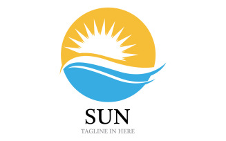 Sun logo nature vector v1