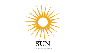 Sun logo nature vector v3