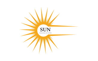 Sun logo nature vector v4