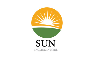 Sun logo nature vector v7
