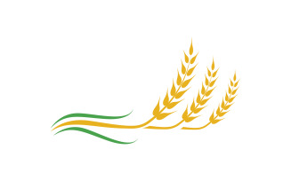 Wheat oat rice logo food v7