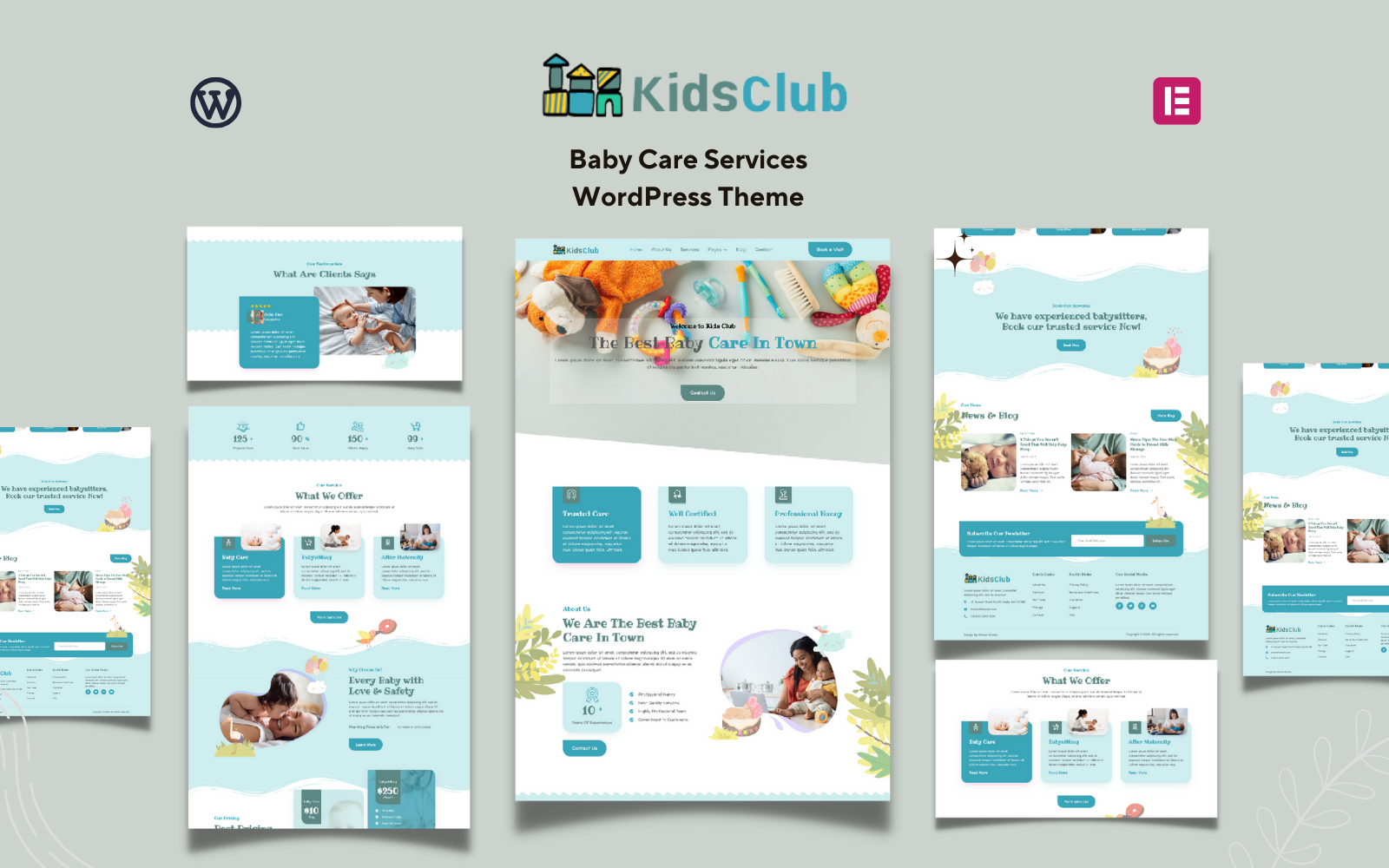Kit Graphique #348855 Babysitter Soins Web Design - Logo template Preview
