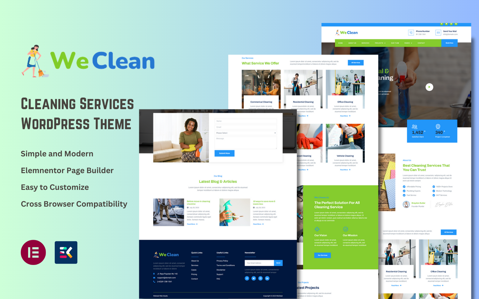 WeClean - Cleaning Services WordPress Theme