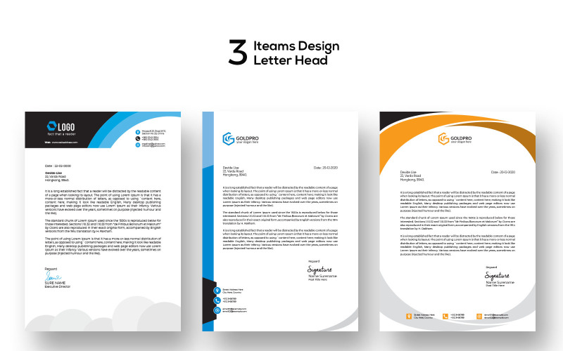 Corporate Letterhead Design Template for Your Business Services Corporate Identity