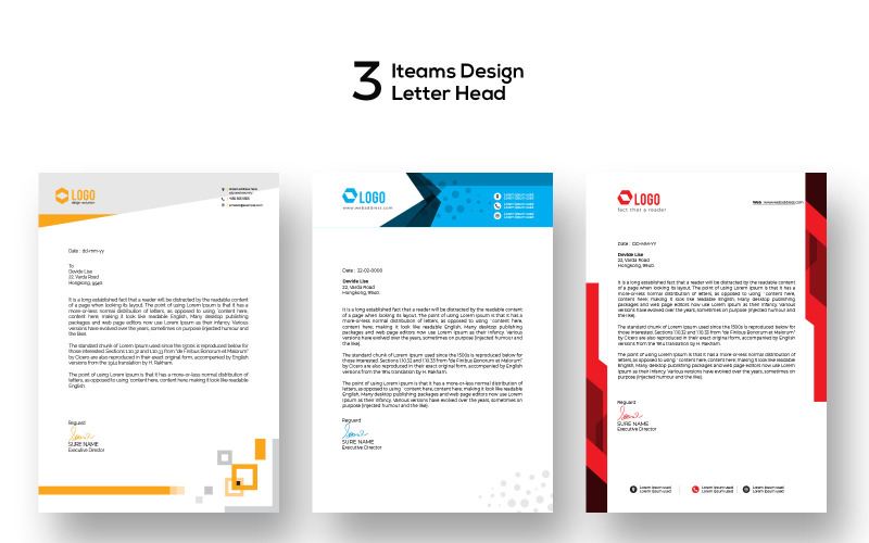 Corporate Office Letterhead Design Template for Your Business Service Corporate Identity