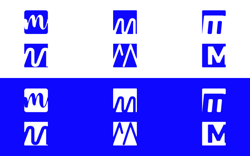 Creative M Letter Vector Logo Template Illustration Design pack