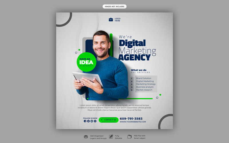 Digital Marketing Agency Social Media Template Design