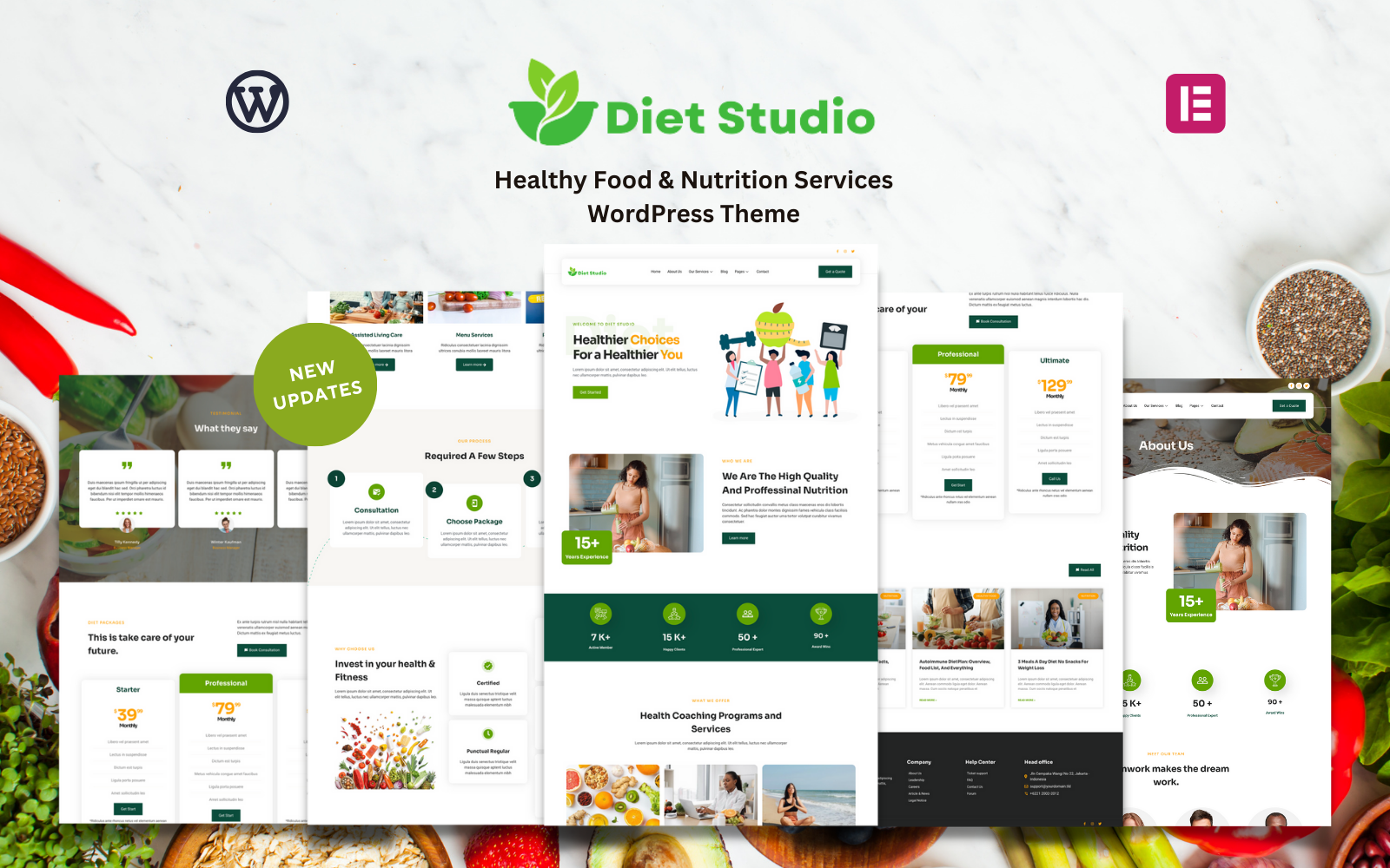 Kit Graphique #349192 Responsive Nutrition Divers Modles Web - Logo template Preview