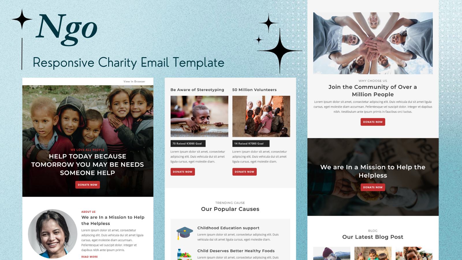 NGO – Responsive Charity Email Template