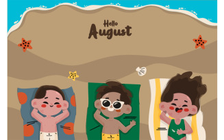 Summer Season Background Illustration