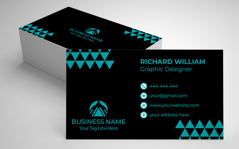 Creative Green Business Card Design Corporate Identity