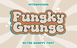 Fungky Grunge - Retro Groovy Font