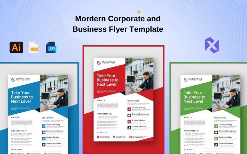 Mordern-Corporate Business Flyer Template Corporate Identity