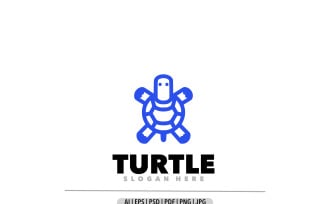 Turtle line art design simple