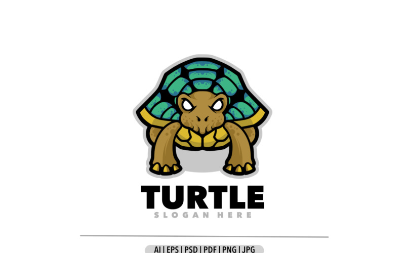Turtle mascot cartoon logo design logo Logo Template