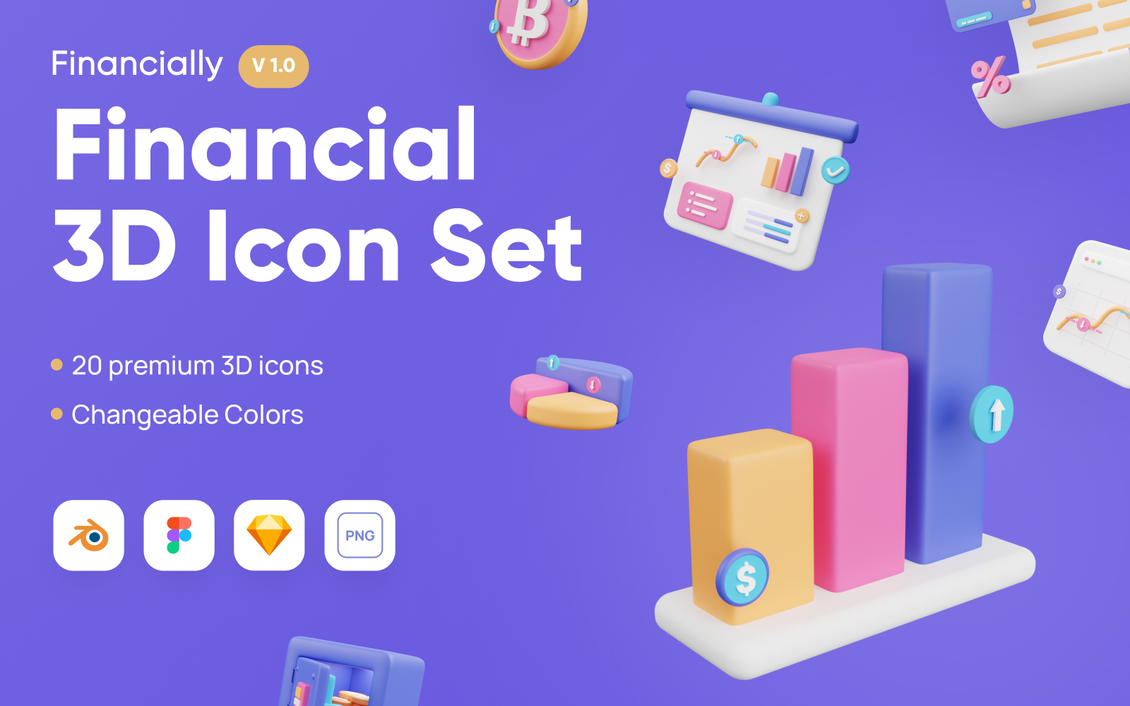 Financially - Financial 3D Icon Set