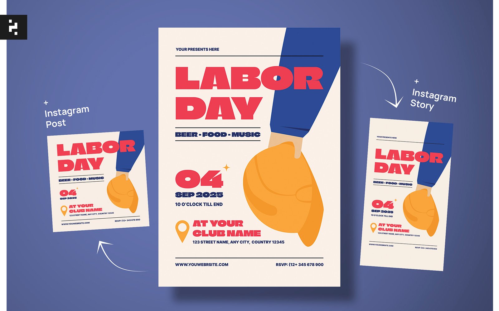 Kit Graphique #349356 Labor Jour Divers Modles Web - Logo template Preview