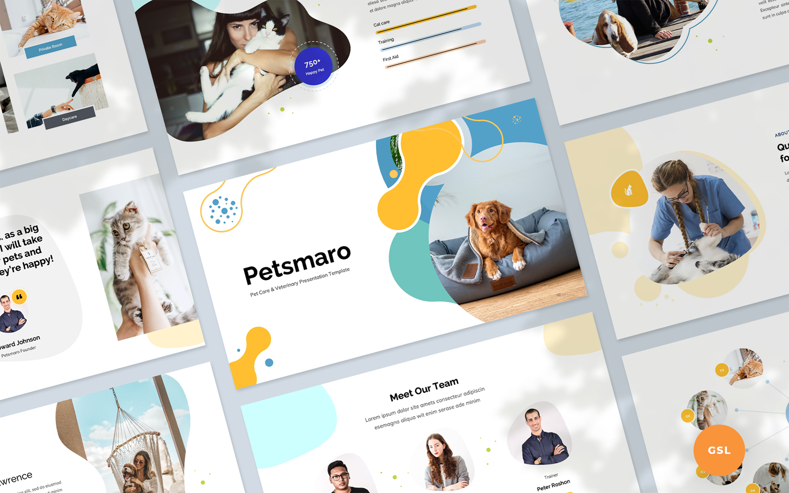 Petsmaro - Pet Care and Veterinary Presentation Google Slides Template