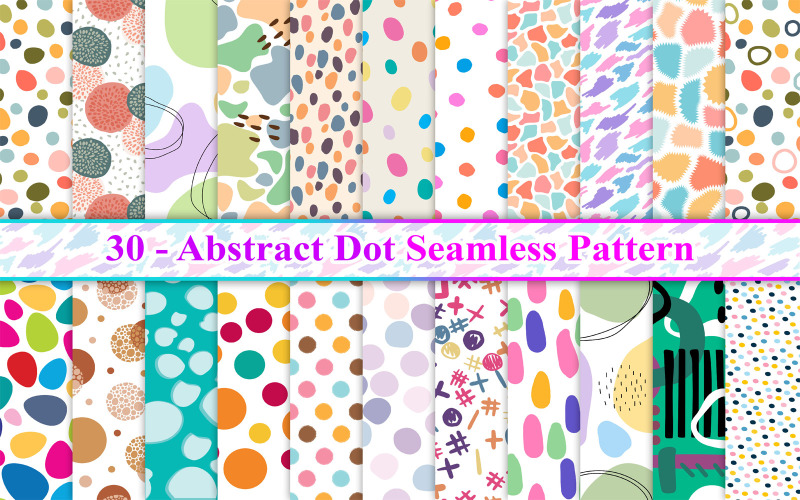 Abstract Colorful Shapes Seamless Pattern, Abstract Seamless Pattern