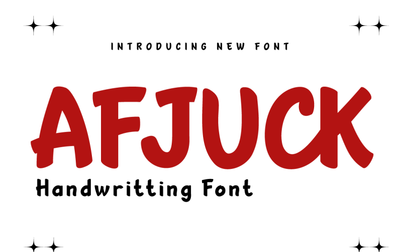 AFJUCK | Handwriting Display Font