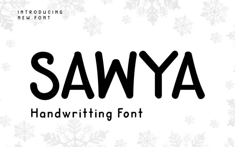 SAWYA | Handwriting Display Font