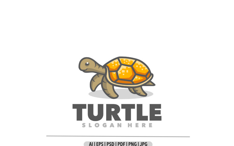 Tirtle cartoon mascot design logo Logo Template