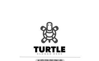 Turtle line simple design logo unique
