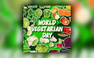 World Vegetarian Day Social Media Post Design