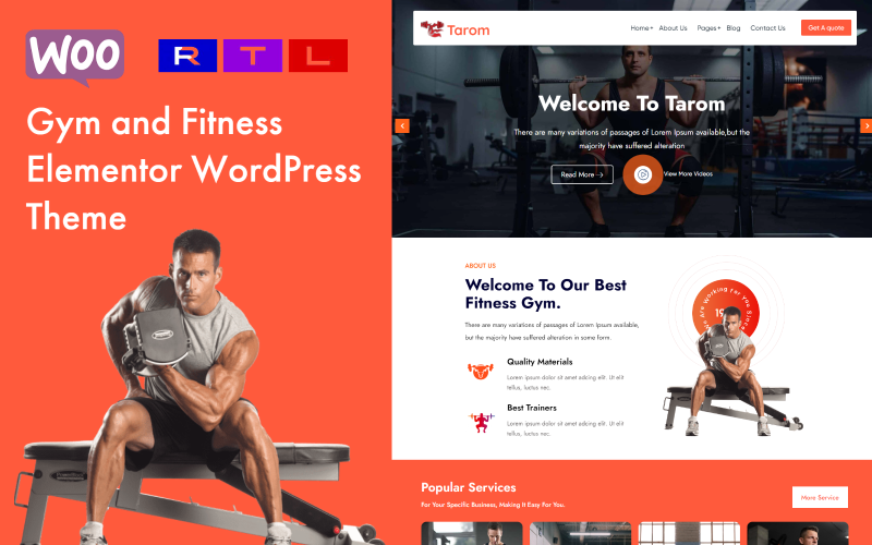Tarmo - Gym Fitness WordPress Theme