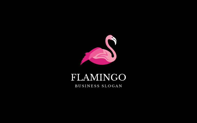 Flamingo bird logo design Logo Template