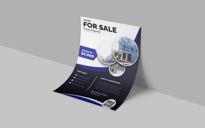 Flayer A4 Real Estate Template Corporate Identity