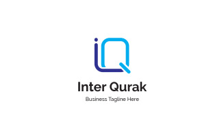 I letter Q letter IQ QI Logo Design